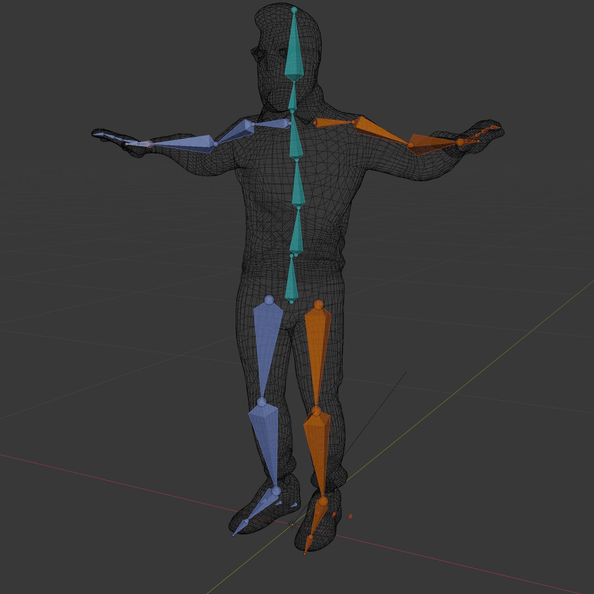 Bearded Modern Casual Male Character  Rigged and Animated Low-poly 3D model_6