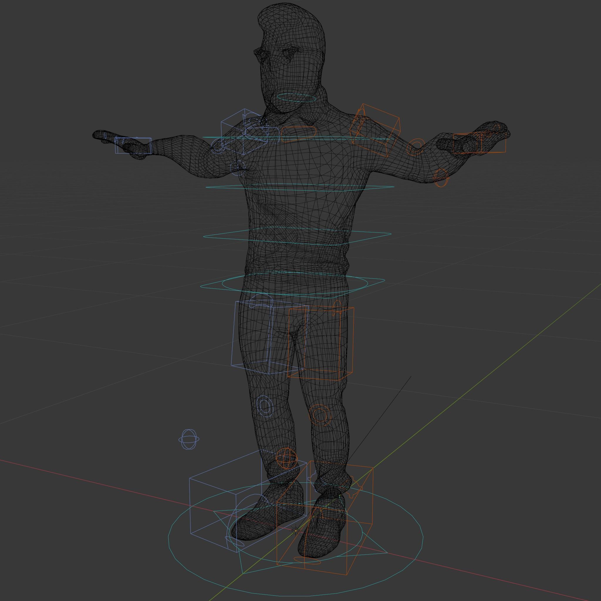 Bearded Modern Casual Male Character  Rigged and Animated Low-poly 3D model_5