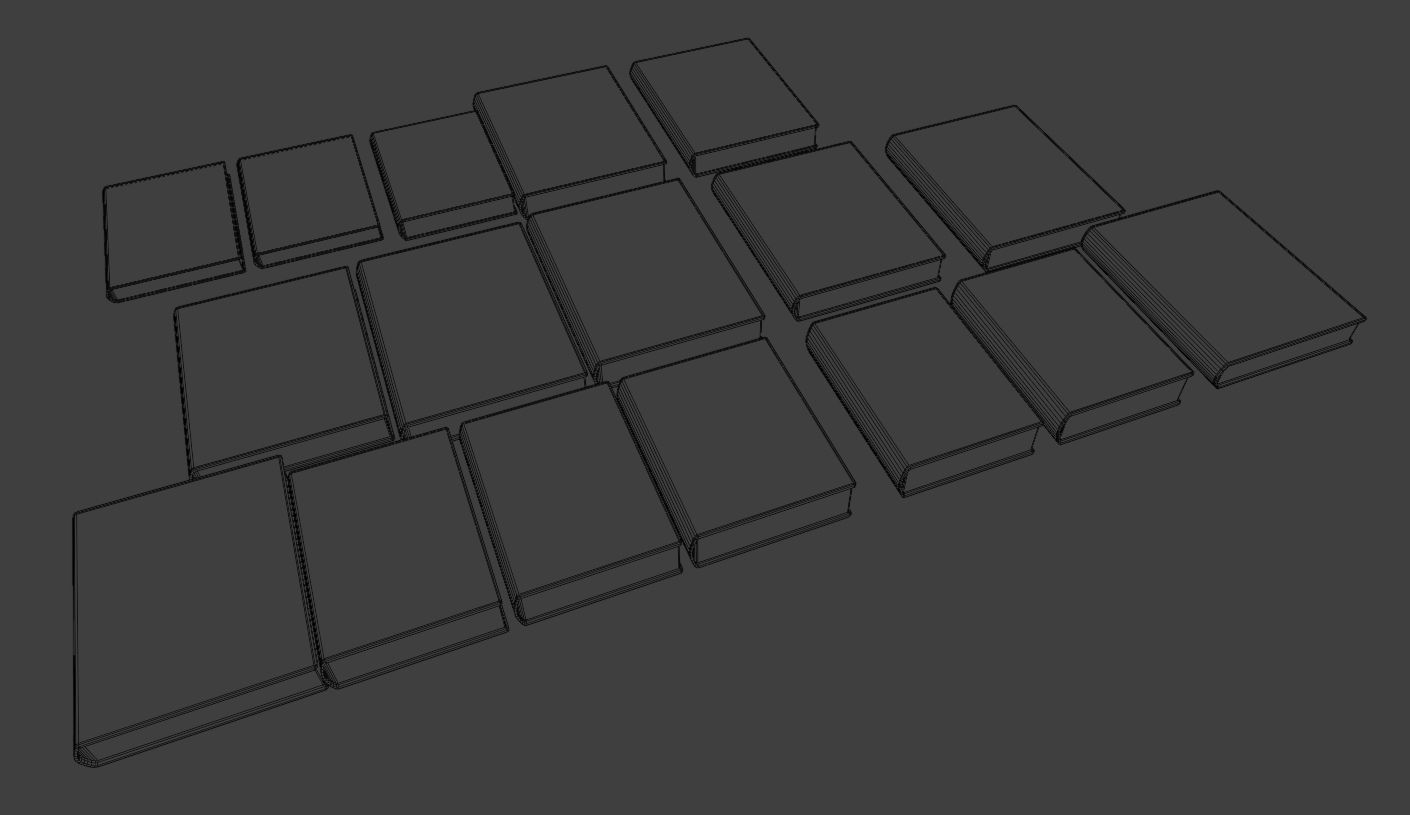 Old books for decoration Vol01 Low-poly 3D model_18