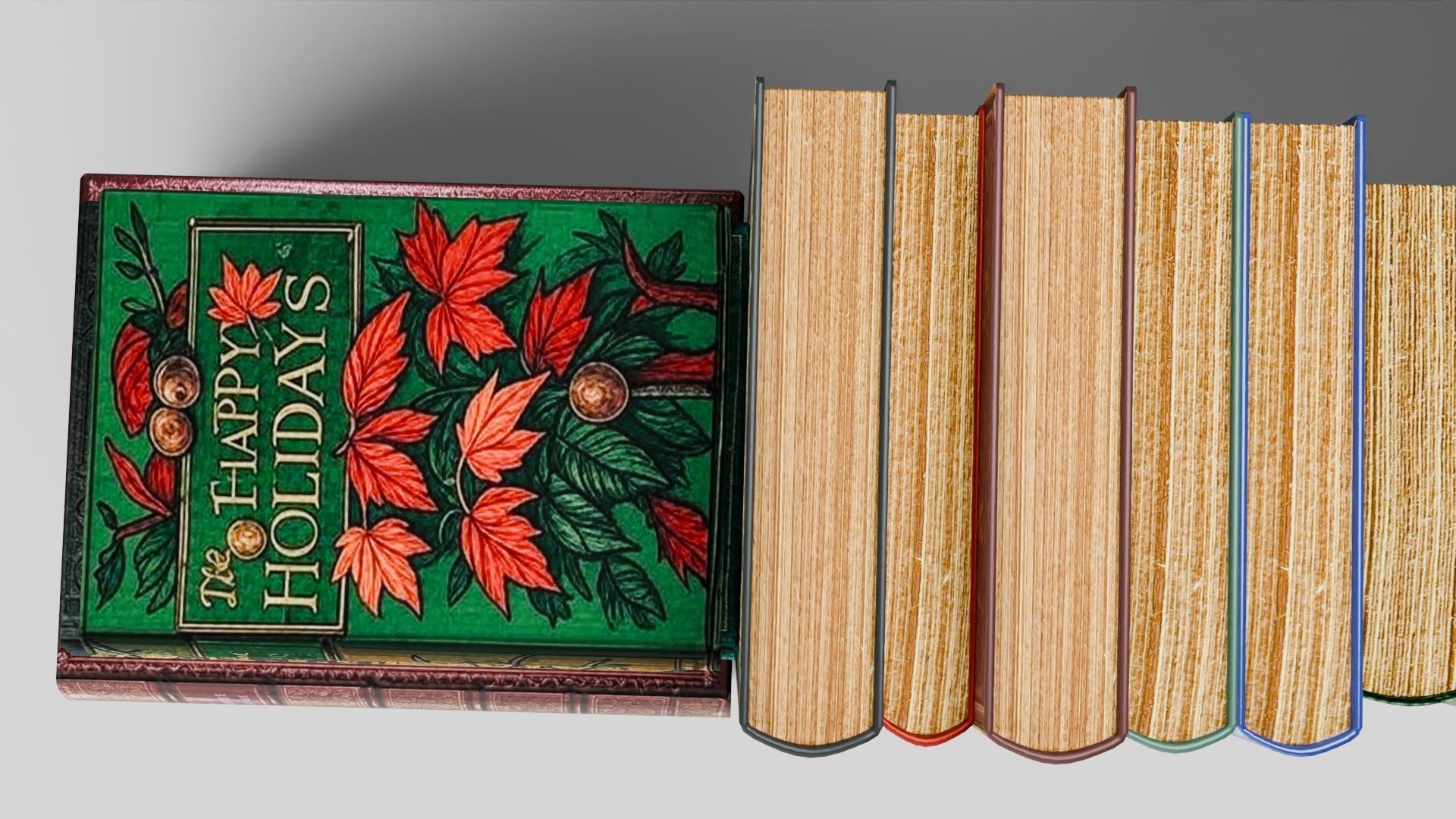 Old books for decoration Vol01 Low-poly 3D model_6