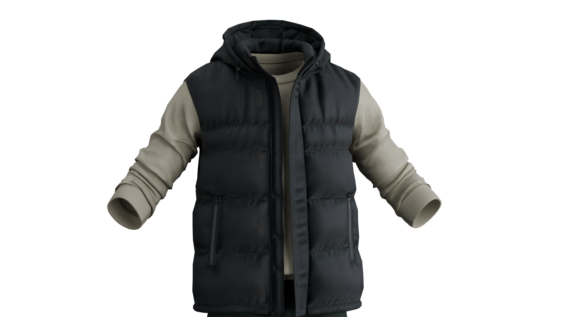 Autumn Outfit Low-poly 3D model_3