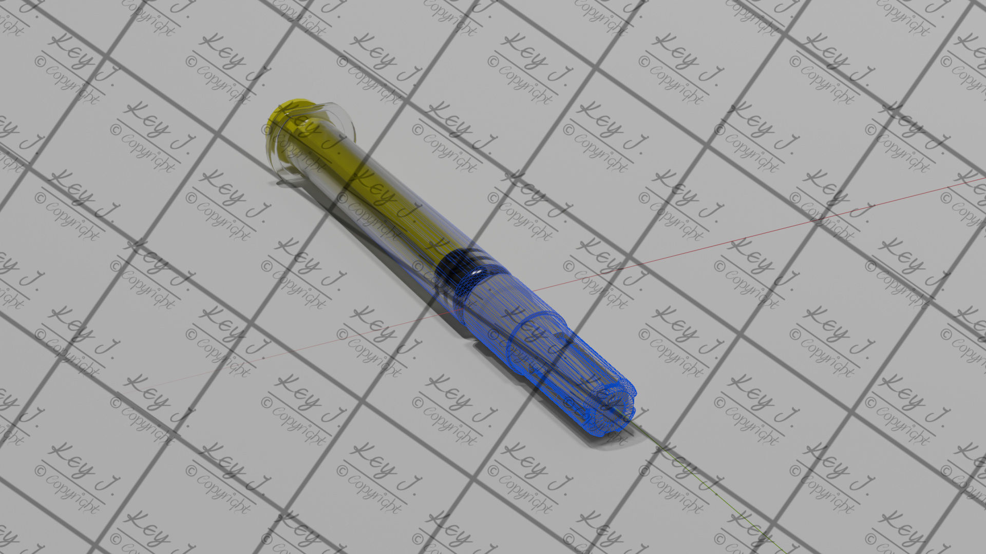 Glass Prefillable Syringe for Anticoagulant Neoparin PFS 3D model_6