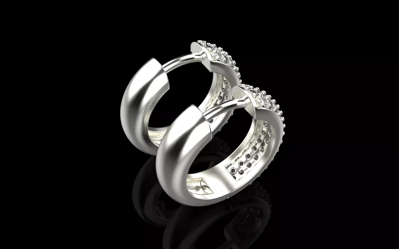 Huggie earring  model 1377 3D print model_26