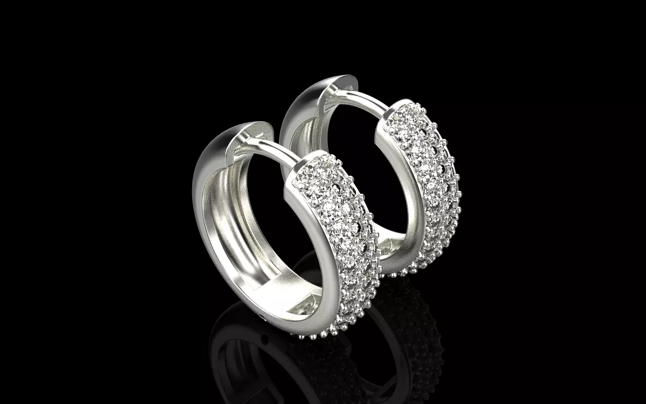 Huggie earring  model 1377 3D print model_20