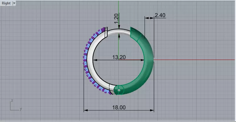 Huggie earring  model 1377 3D print model_9