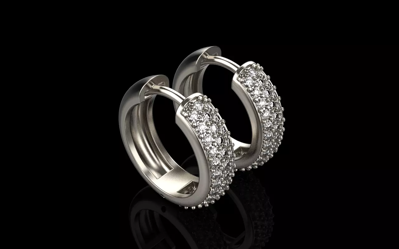 Huggie earring  model 1377 3D print model_18