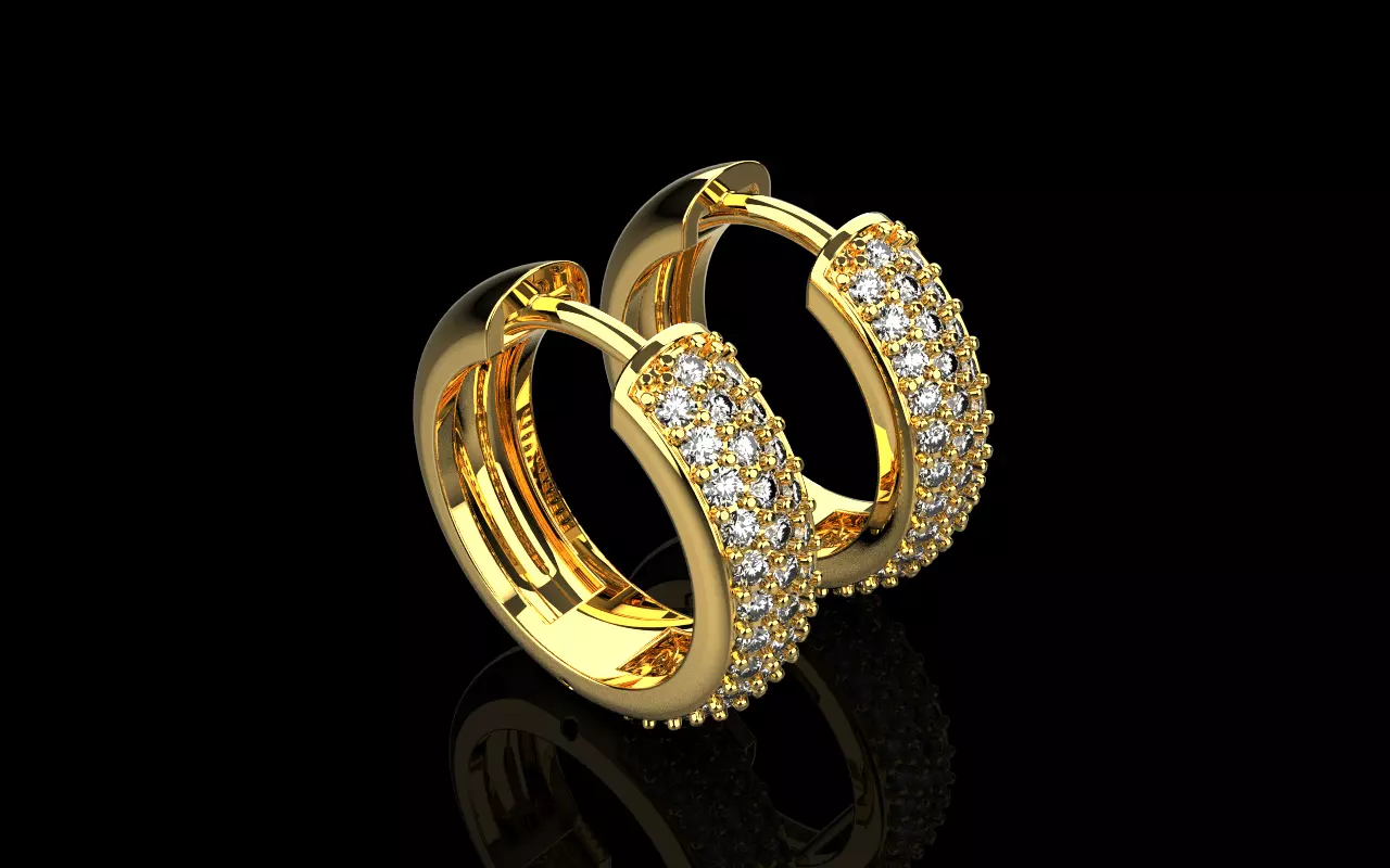 Huggie earring  model 1377 3D print model_17