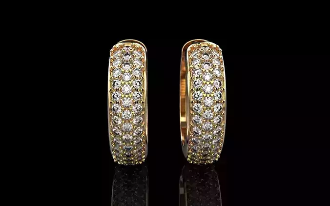 Huggie earring  model 1377 3D print model