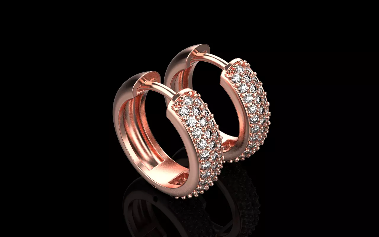 Huggie earring  model 1377 3D print model_19