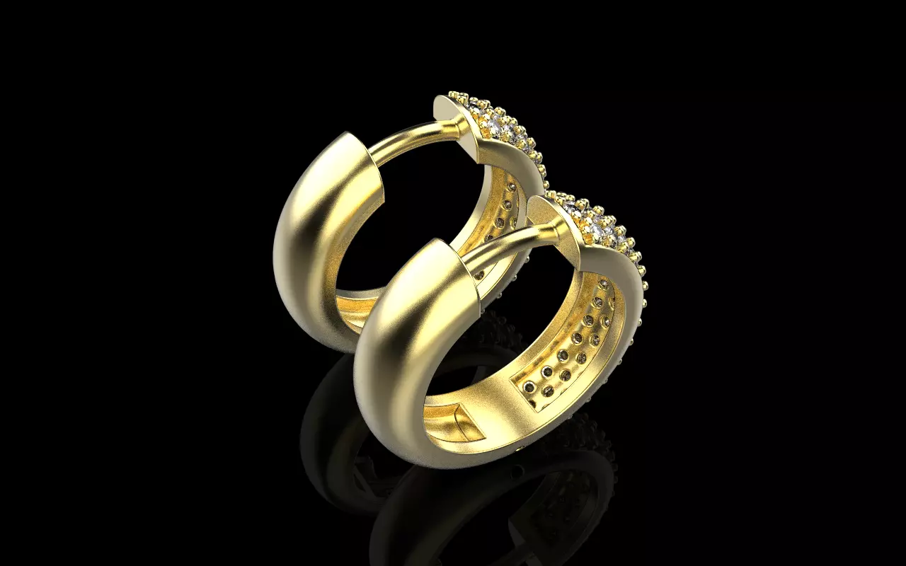 Huggie earring  model 1377 3D print model_22