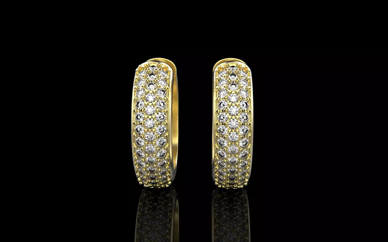 Huggie earring  model 1377 3D print model_11