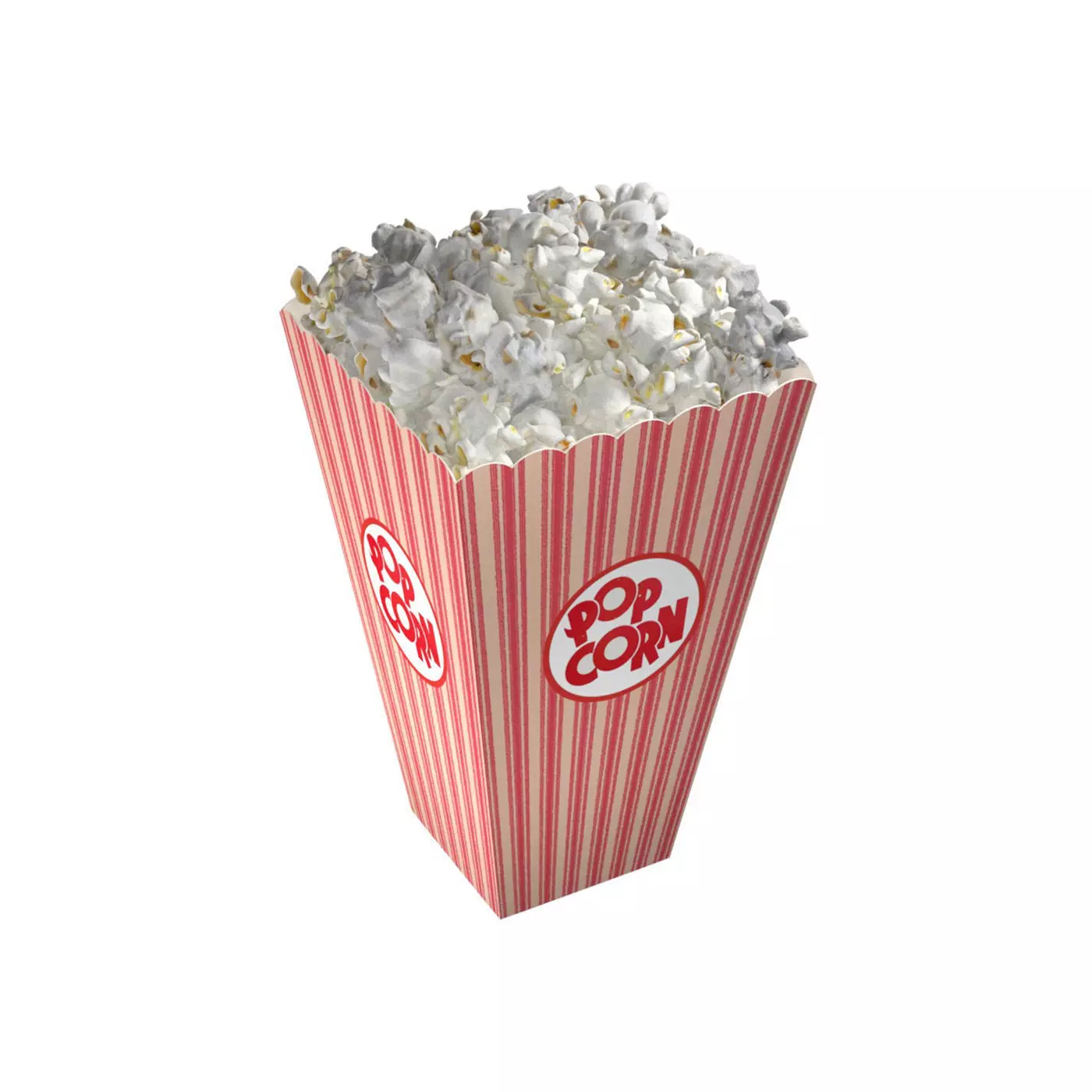 Popcorn box 1  Low-poly 3D model_0
