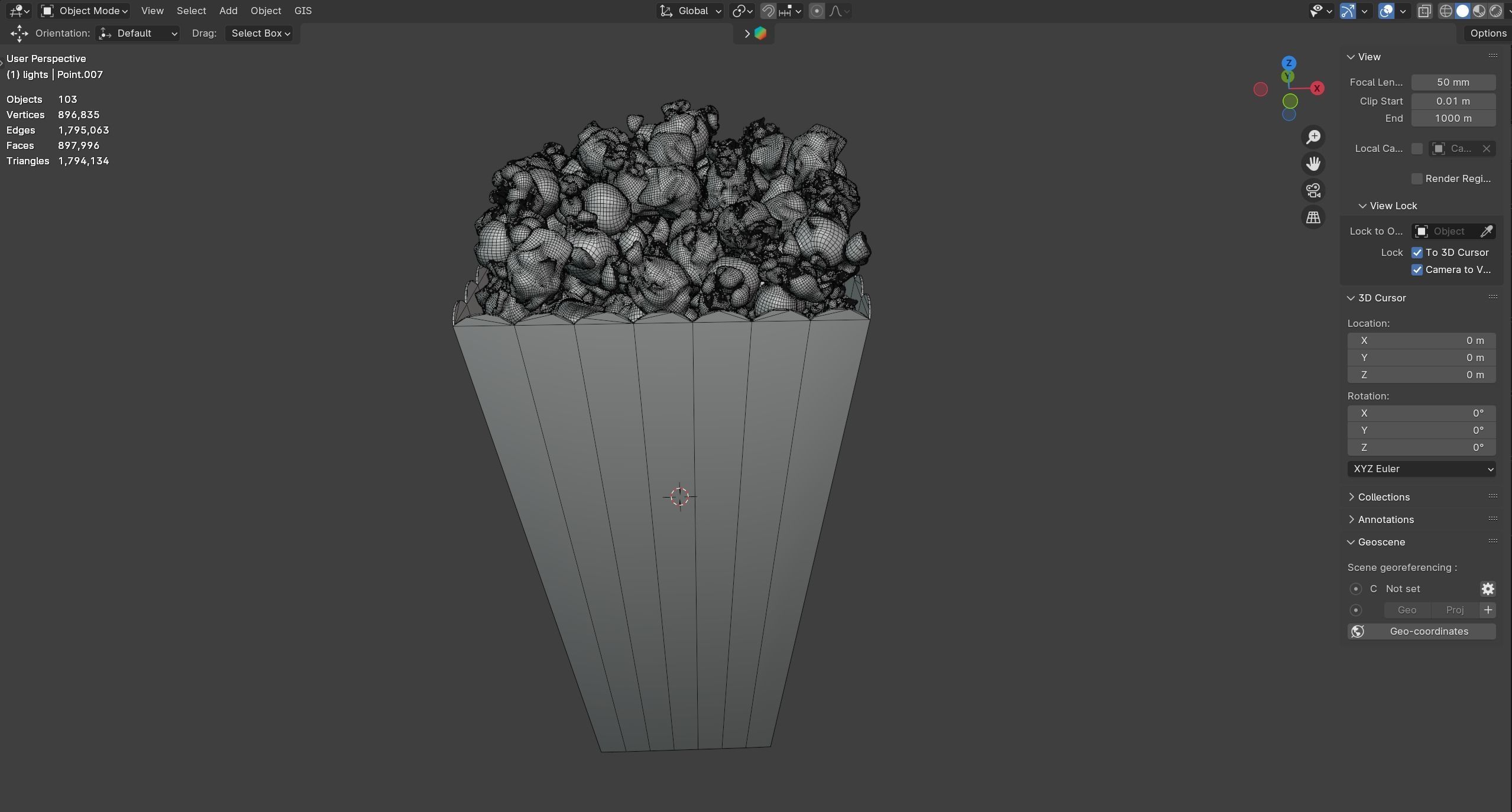 Popcorn box 1  Low-poly 3D model_7