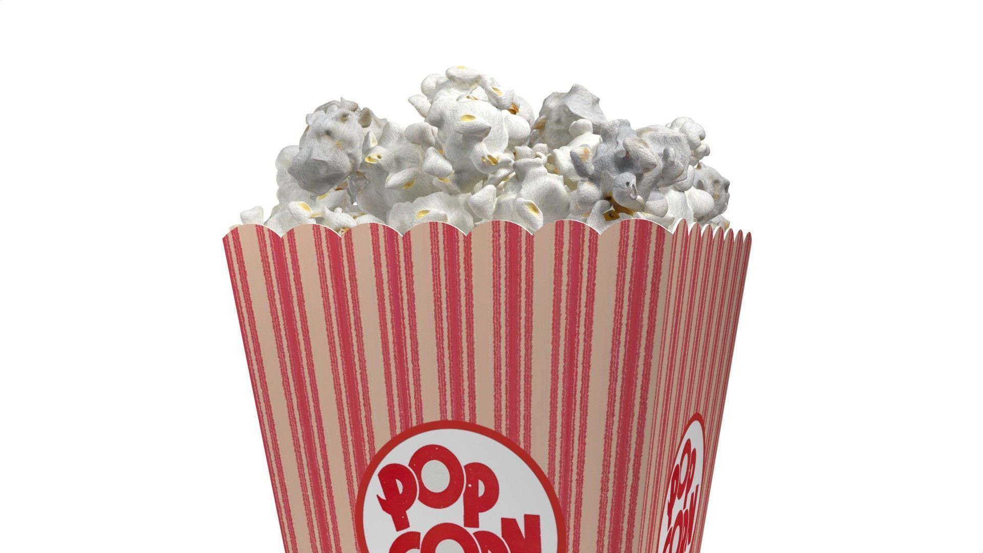 Popcorn box 1  Low-poly 3D model_5