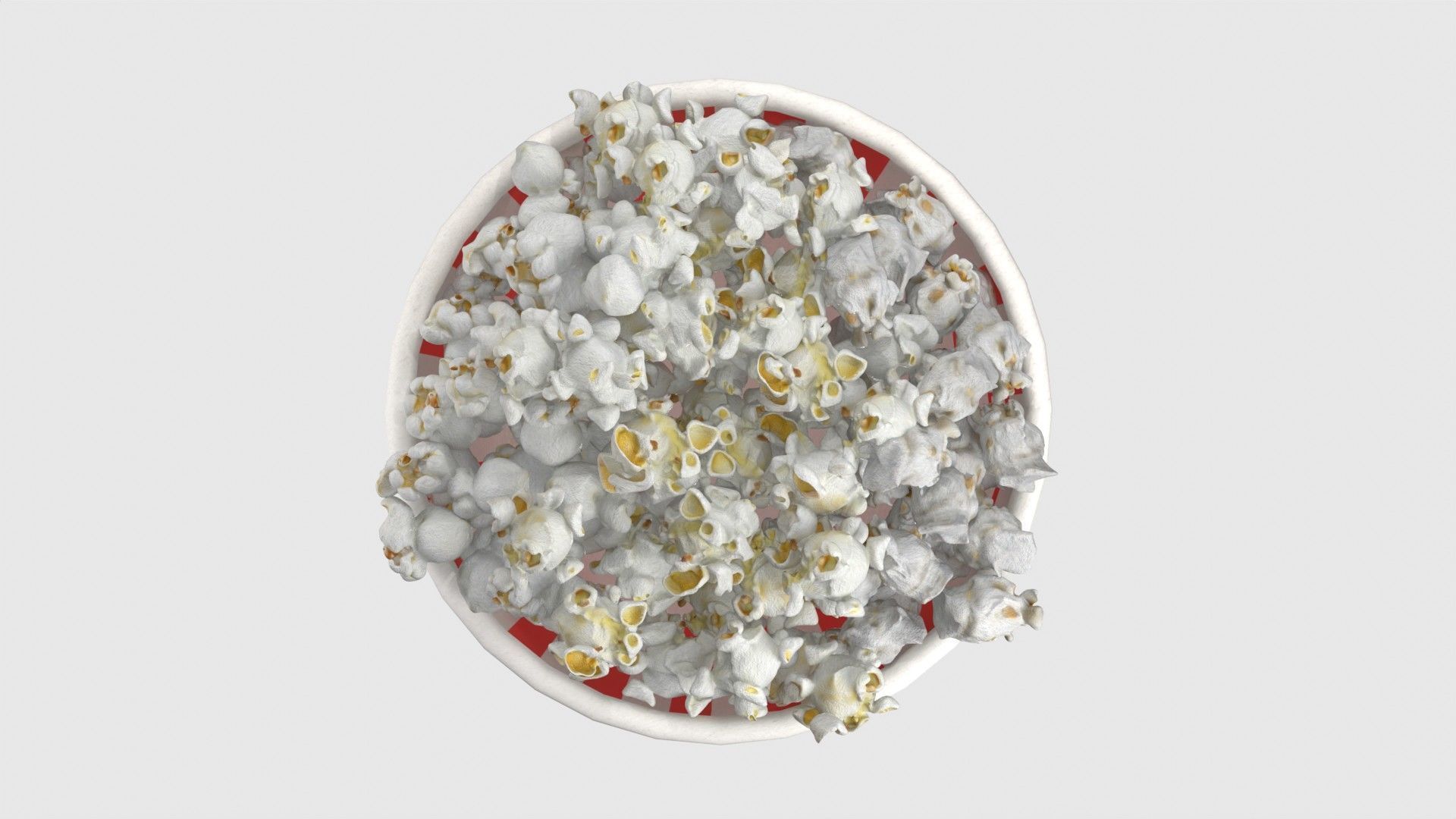 Popcorn box 2   Low-poly 3D model_5