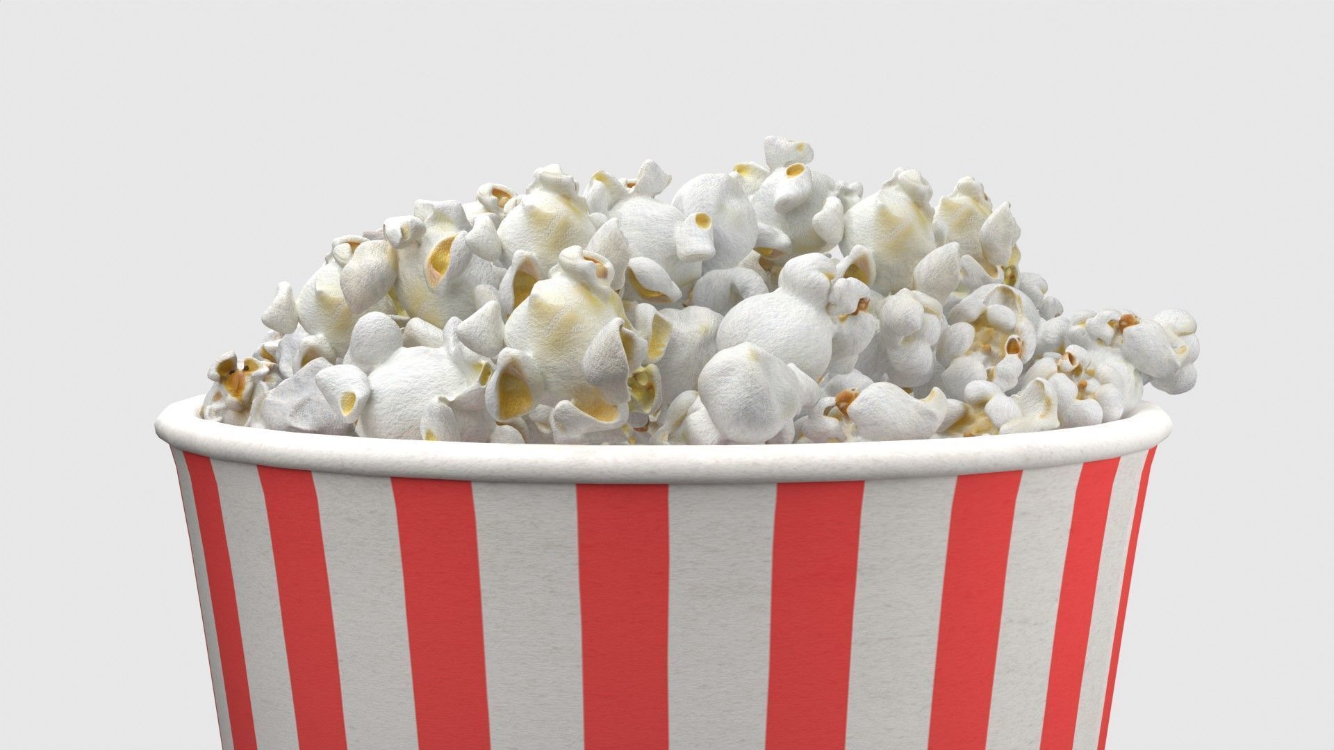 Popcorn box 2   Low-poly 3D model_6