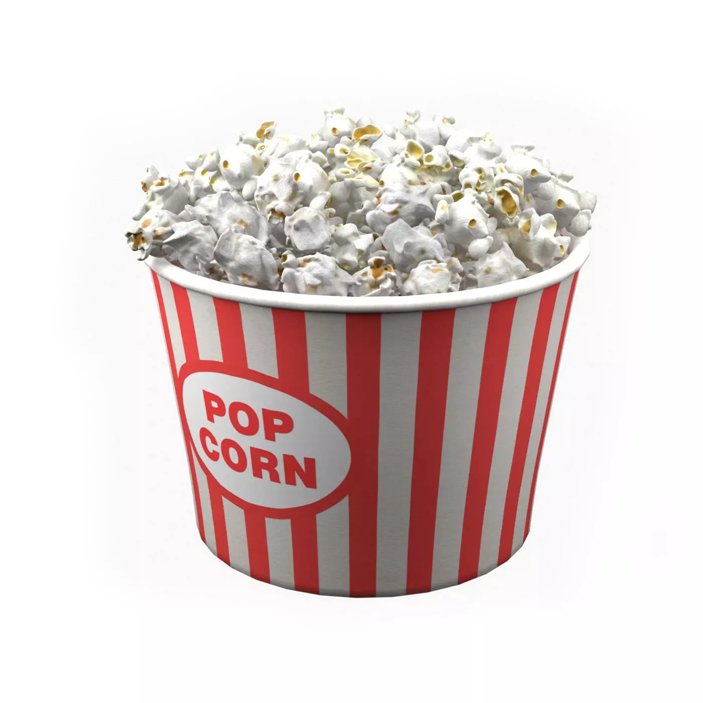 Popcorn box 2   Low-poly 3D model_0