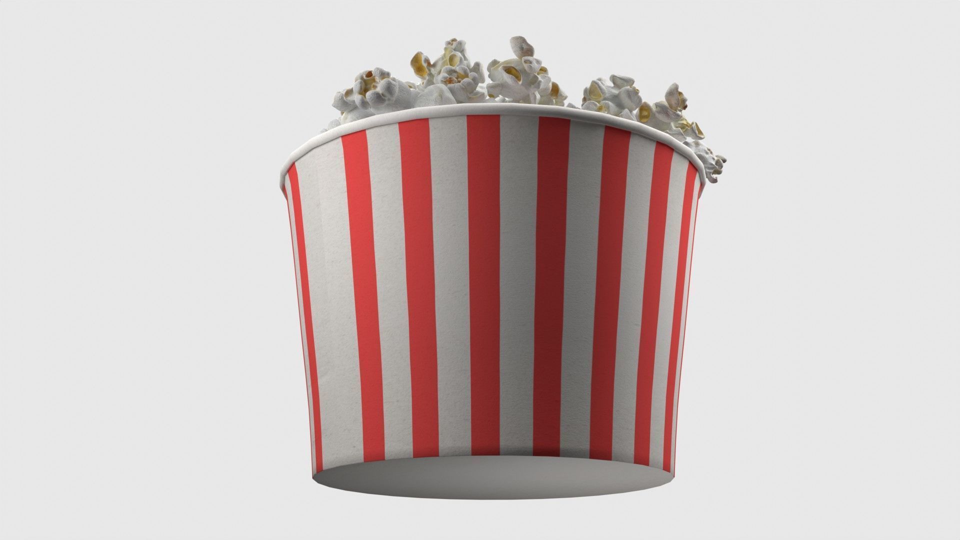 Popcorn box 2   Low-poly 3D model_4