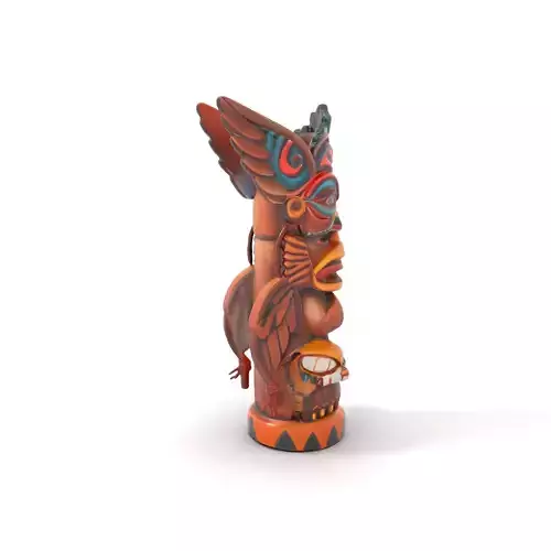 Traditional Totem Pole Model Pack with Intricate Details