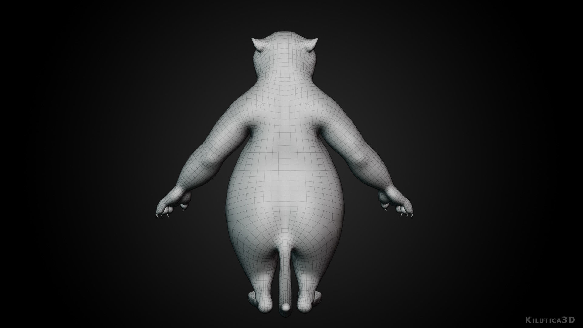 Stylized Biped Cheetah - Rigged Cartoon Animal  for Blender Low-poly 3D model_11