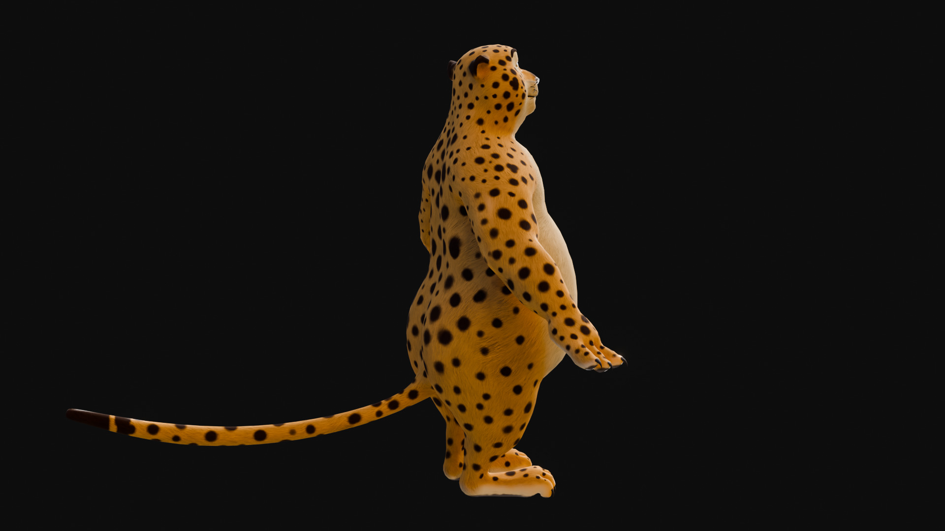 Stylized Biped Cheetah - Rigged Cartoon Animal  for Blender Low-poly 3D model_31