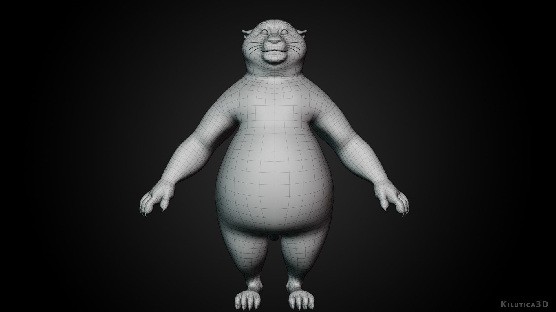 Stylized Biped Cheetah - Rigged Cartoon Animal  for Blender Low-poly 3D model_10