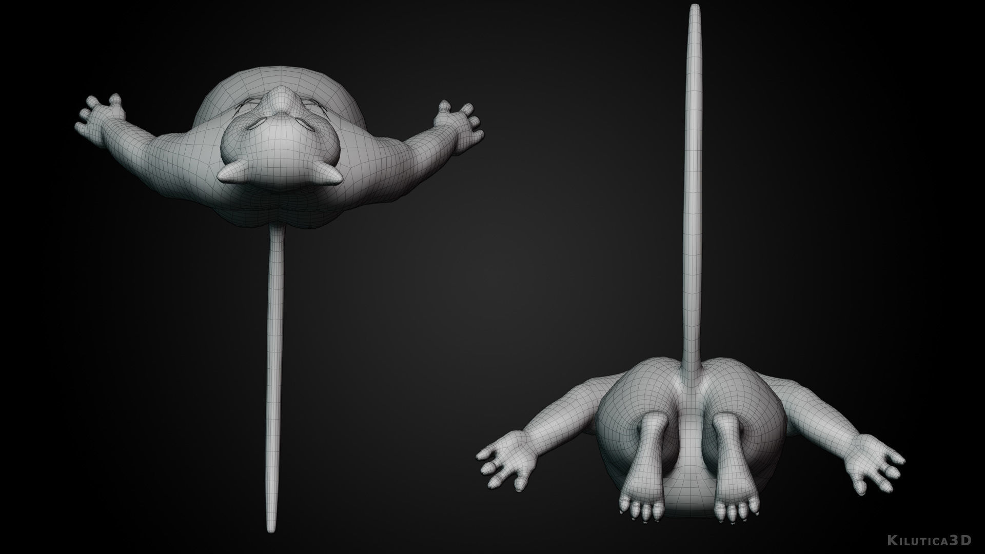 Stylized Biped Cheetah - Rigged Cartoon Animal  for Blender Low-poly 3D model_12