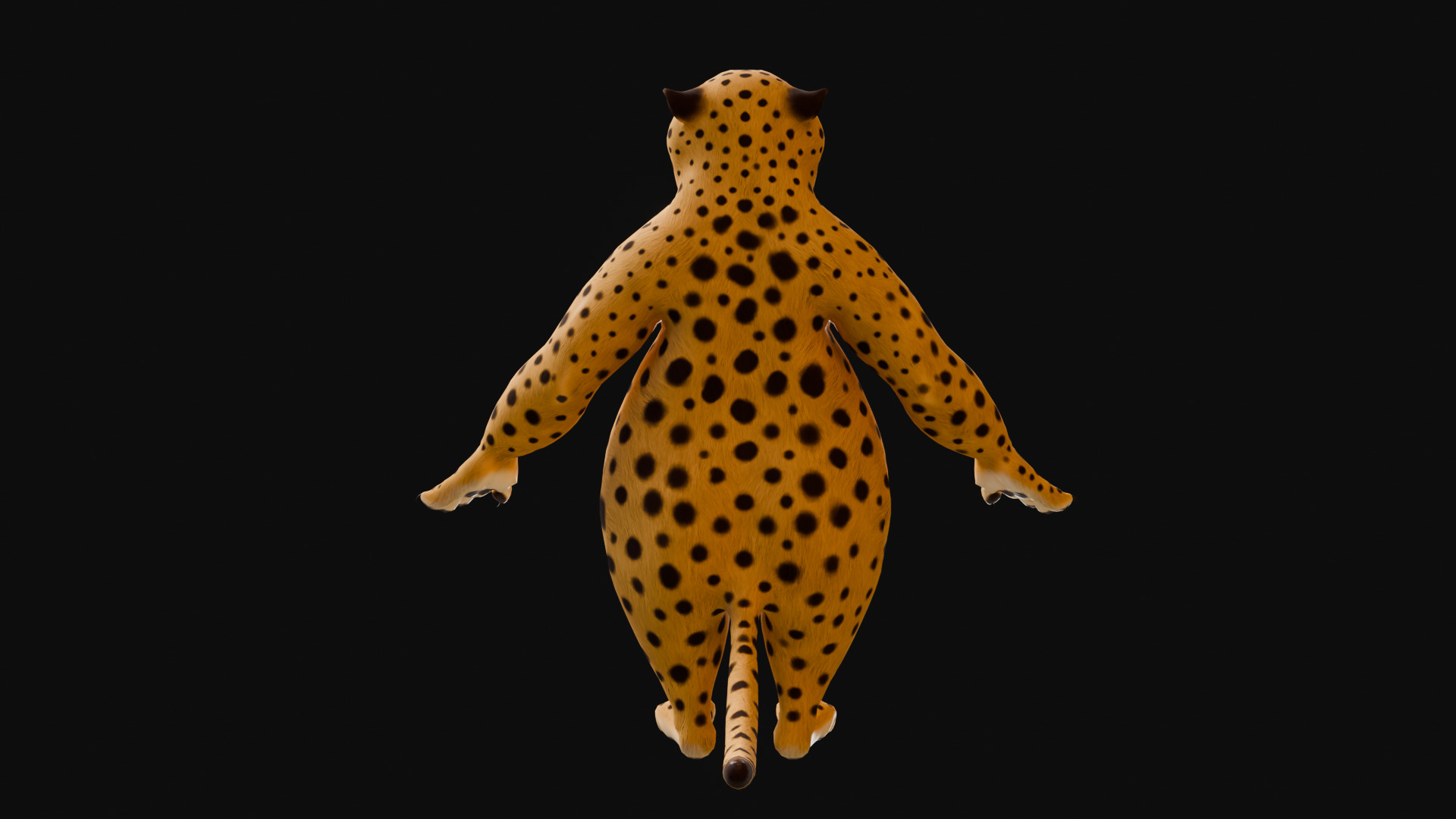 Stylized Biped Cheetah - Rigged Cartoon Animal  for Blender Low-poly 3D model_24
