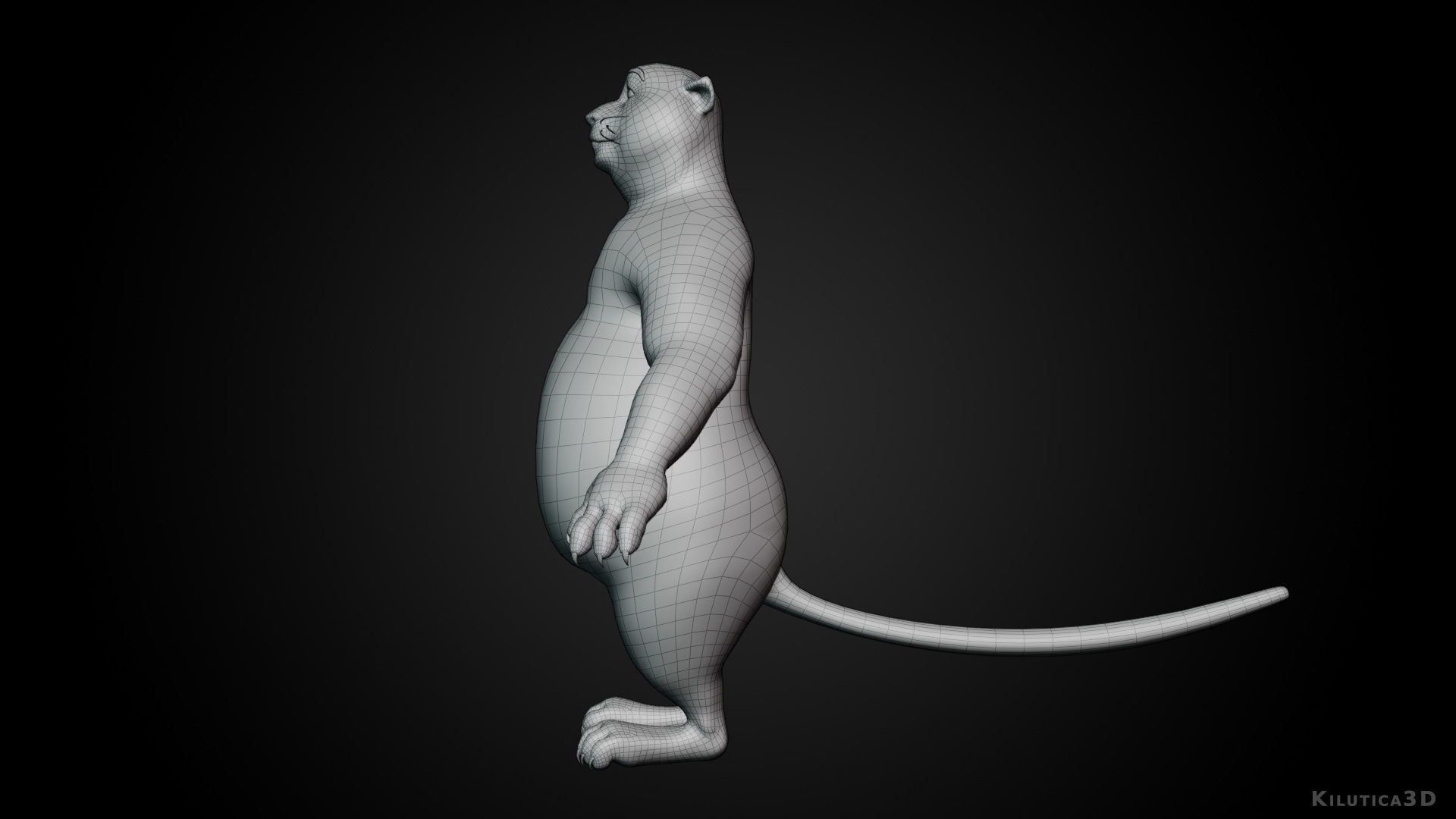 Stylized Biped Cheetah - Rigged Cartoon Animal  for Blender Low-poly 3D model_9