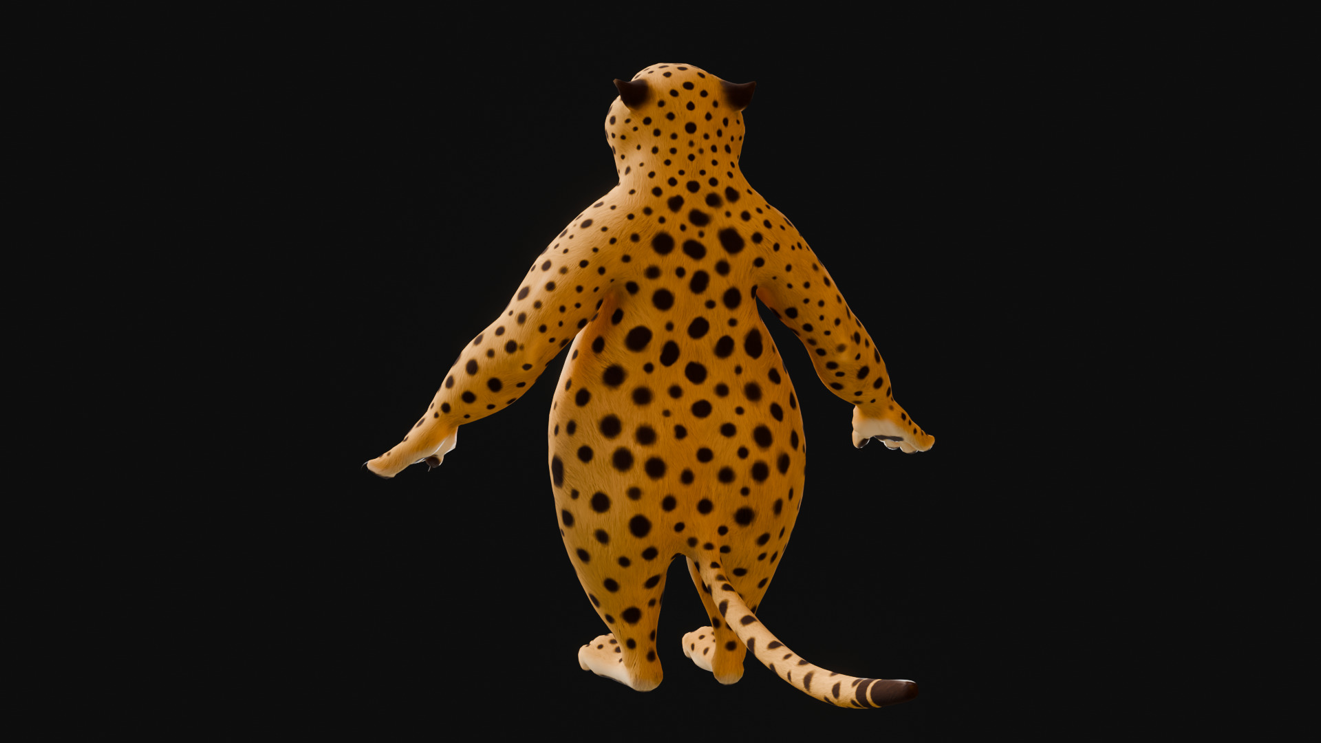 Stylized Biped Cheetah - Rigged Cartoon Animal  for Blender Low-poly 3D model_25