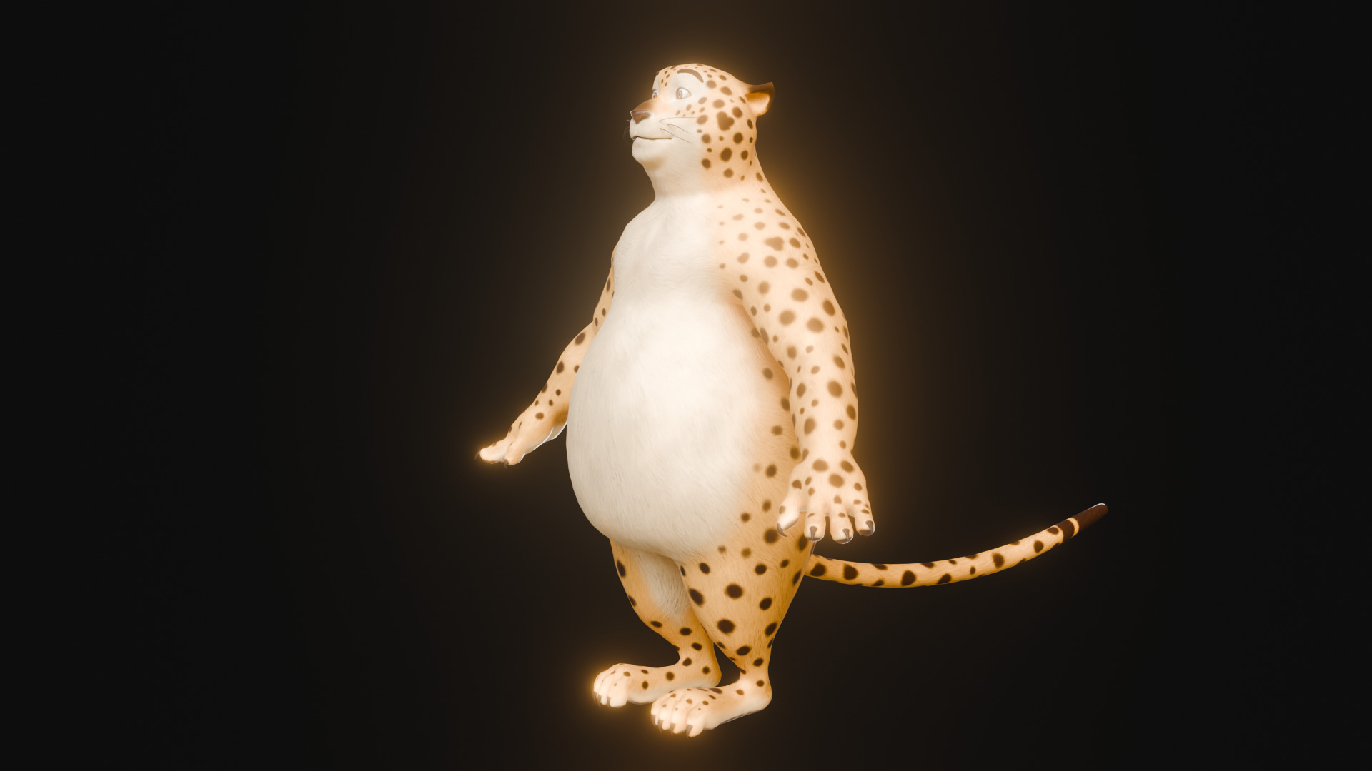 Stylized Biped Cheetah - Rigged Cartoon Animal  for Blender Low-poly 3D model_33