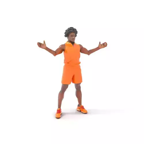 Sporty Athlete Rigged and Animated D Character Model