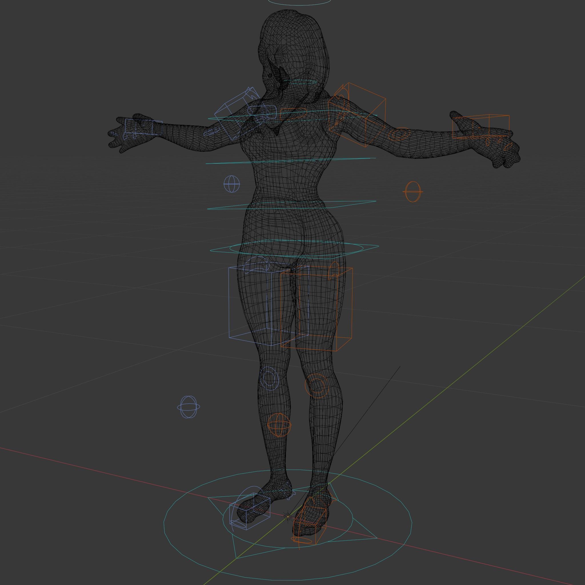 Fitness Enthusiast D Character Model Rigged and Animated Low-poly 3D model_5