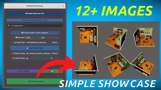 Simple Showcase for Maya