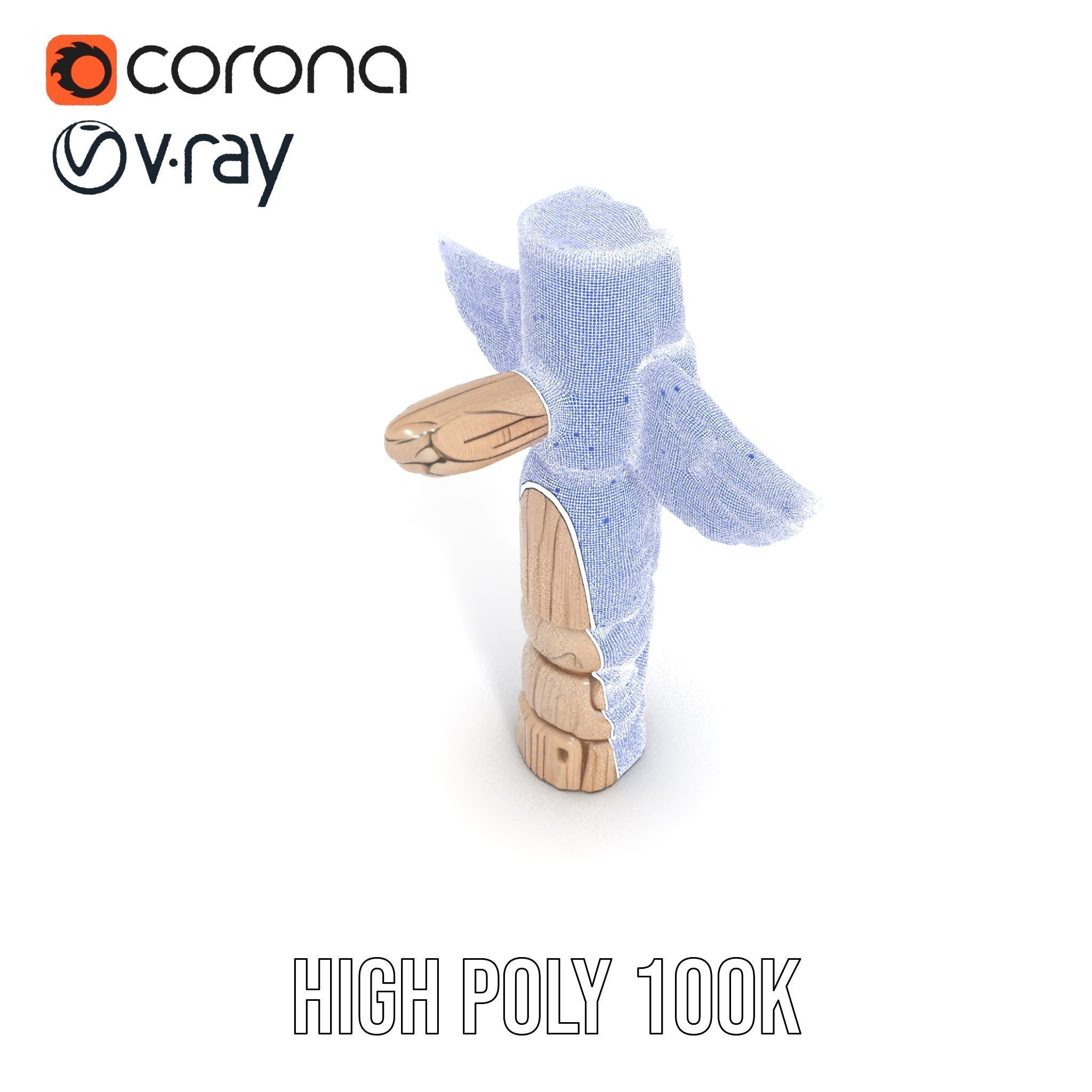 Wooden Totem Pole Model Pack Low-poly 3D model_17