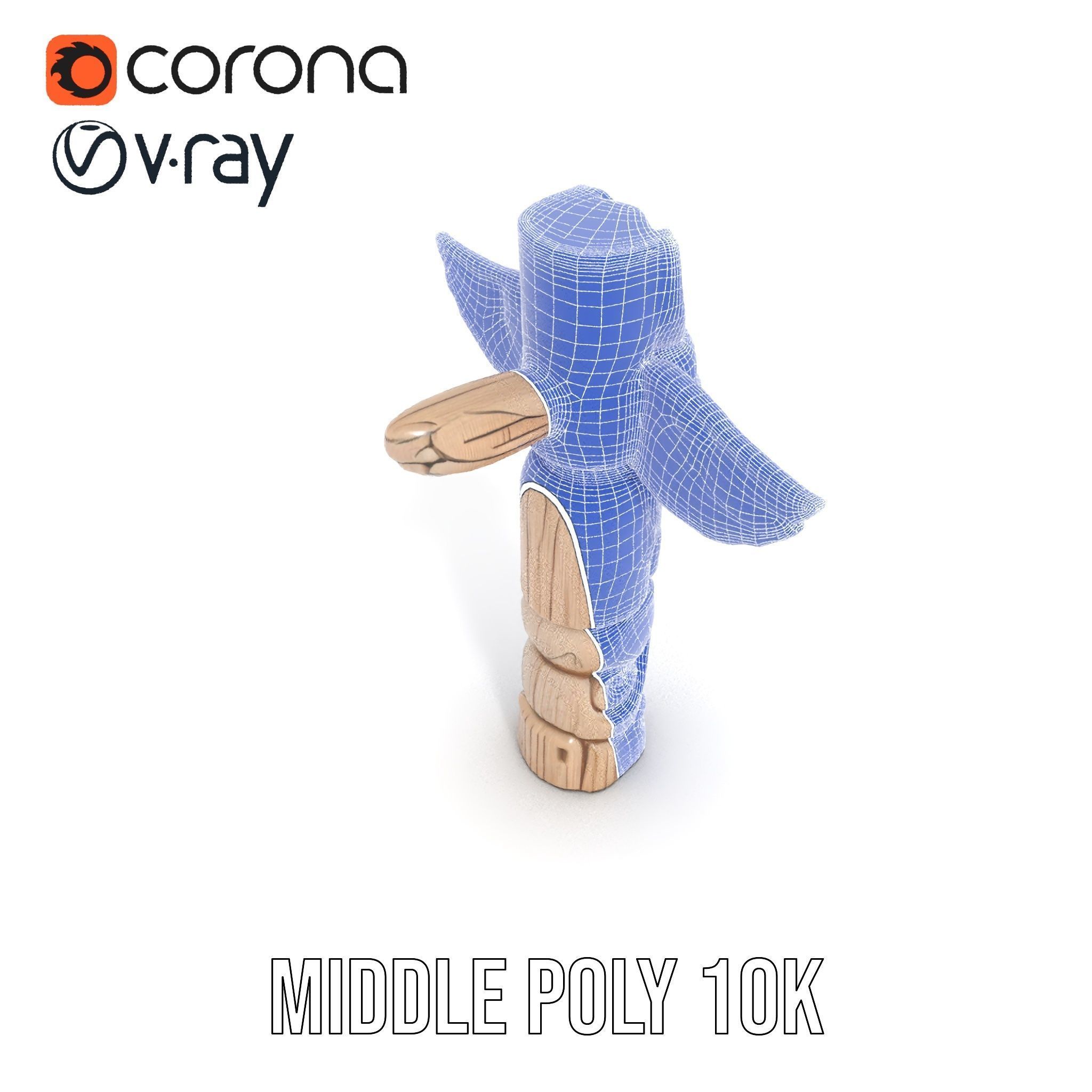 Wooden Totem Pole Model Pack Low-poly 3D model_21