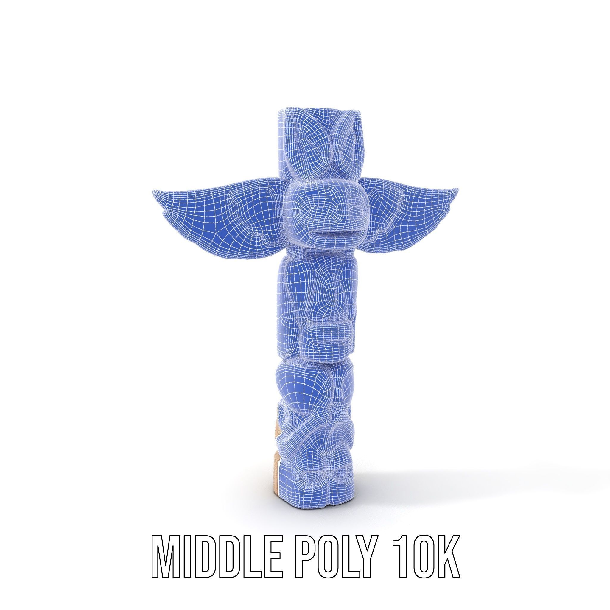 Wooden Totem Pole Model Pack Low-poly 3D model_11