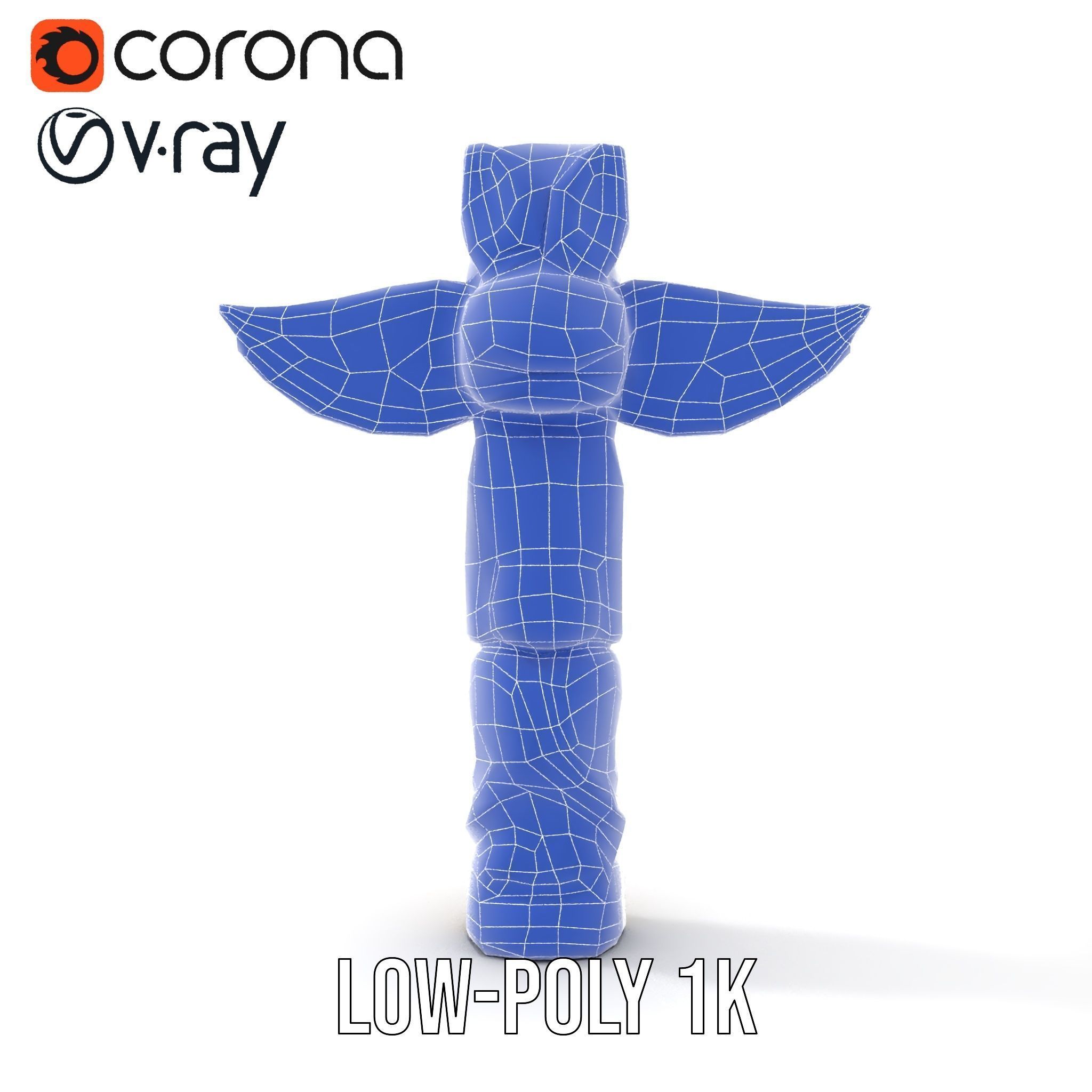 Wooden Totem Pole Model Pack Low-poly 3D model_25