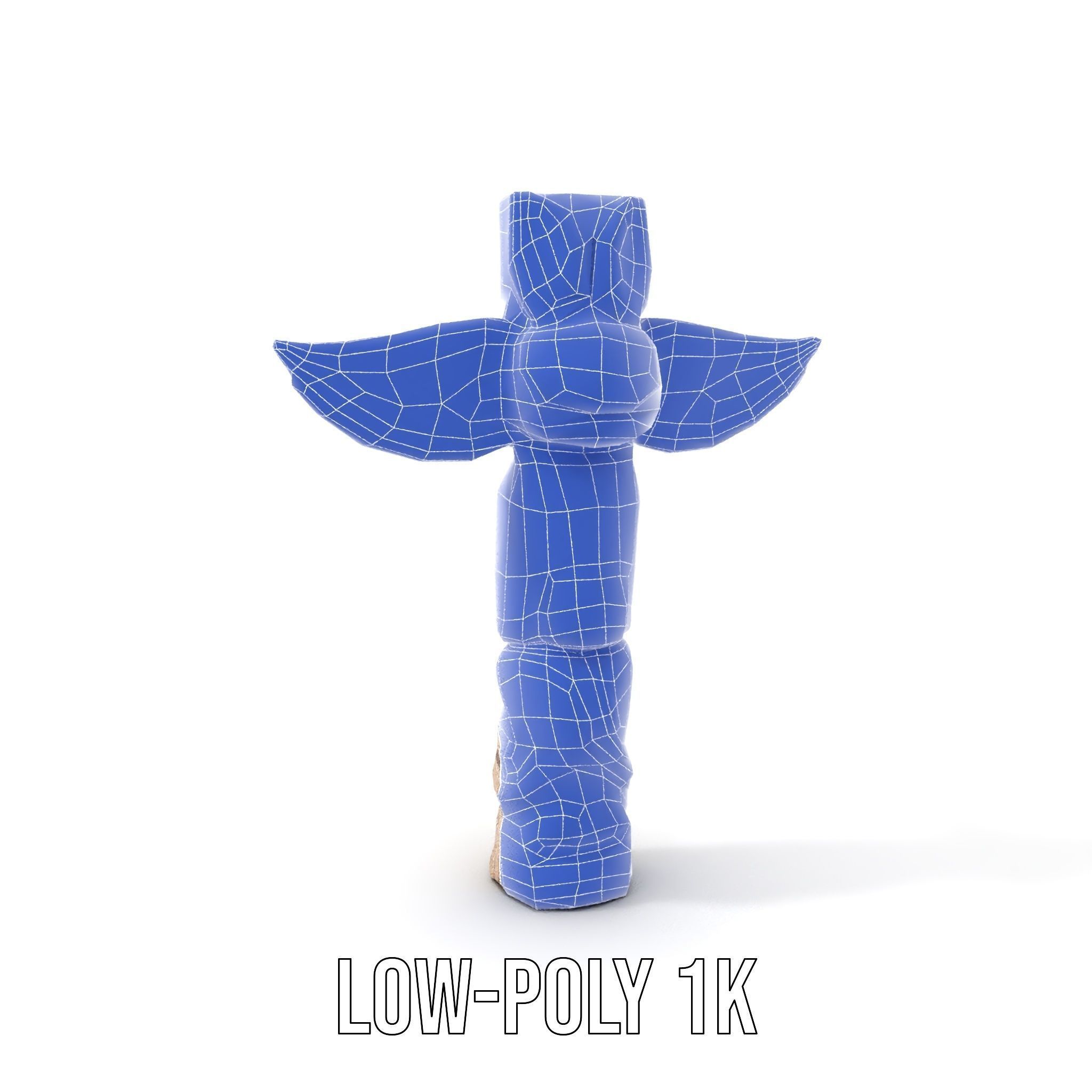 Wooden Totem Pole Model Pack Low-poly 3D model_12