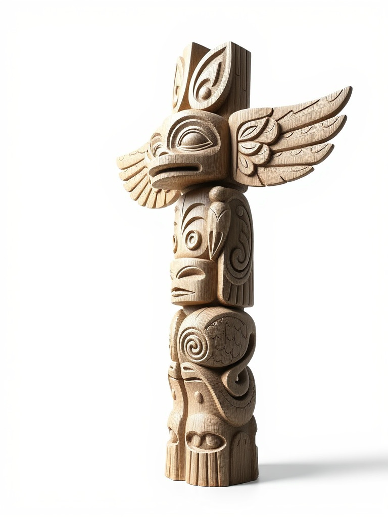 Wooden Totem Pole Model Pack Low-poly 3D model_2