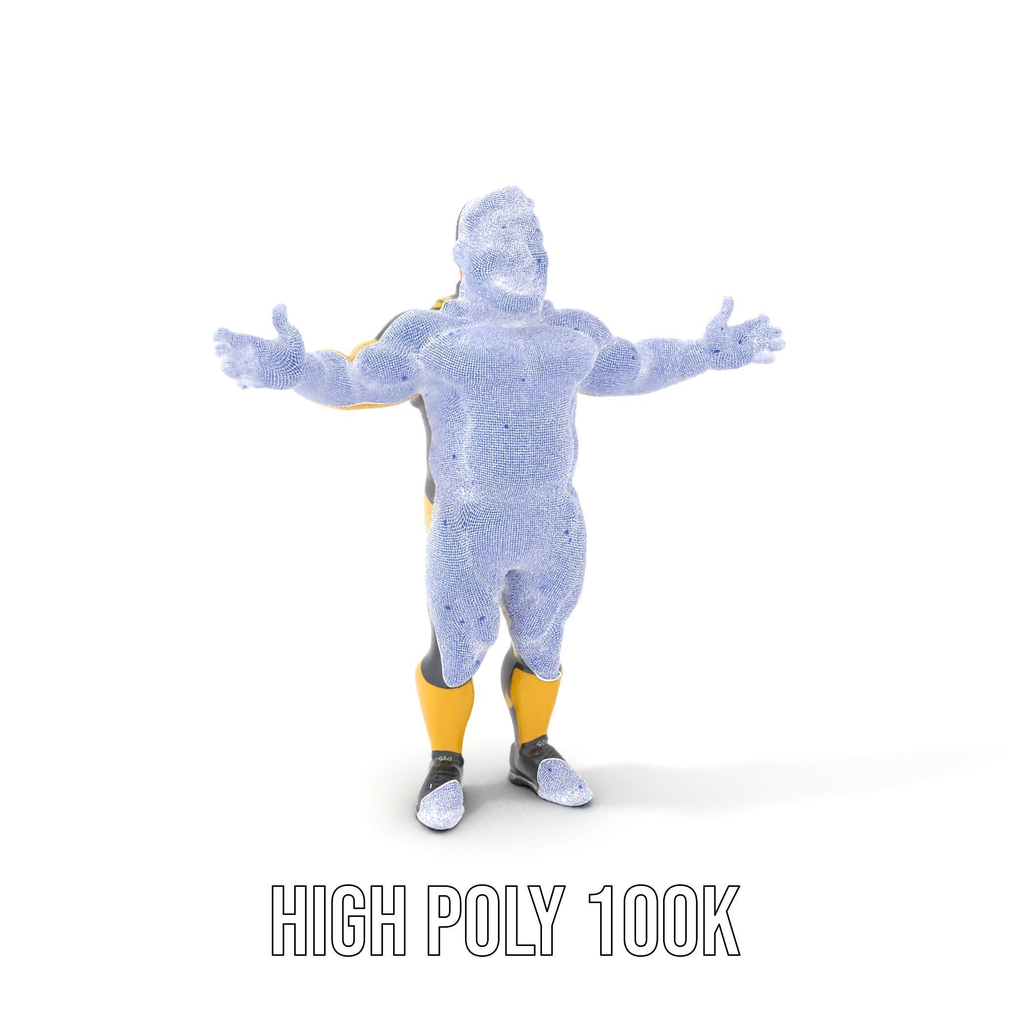 Energetic Racing Hero Rigged and Animated D Character Model Low-poly 3D model_4