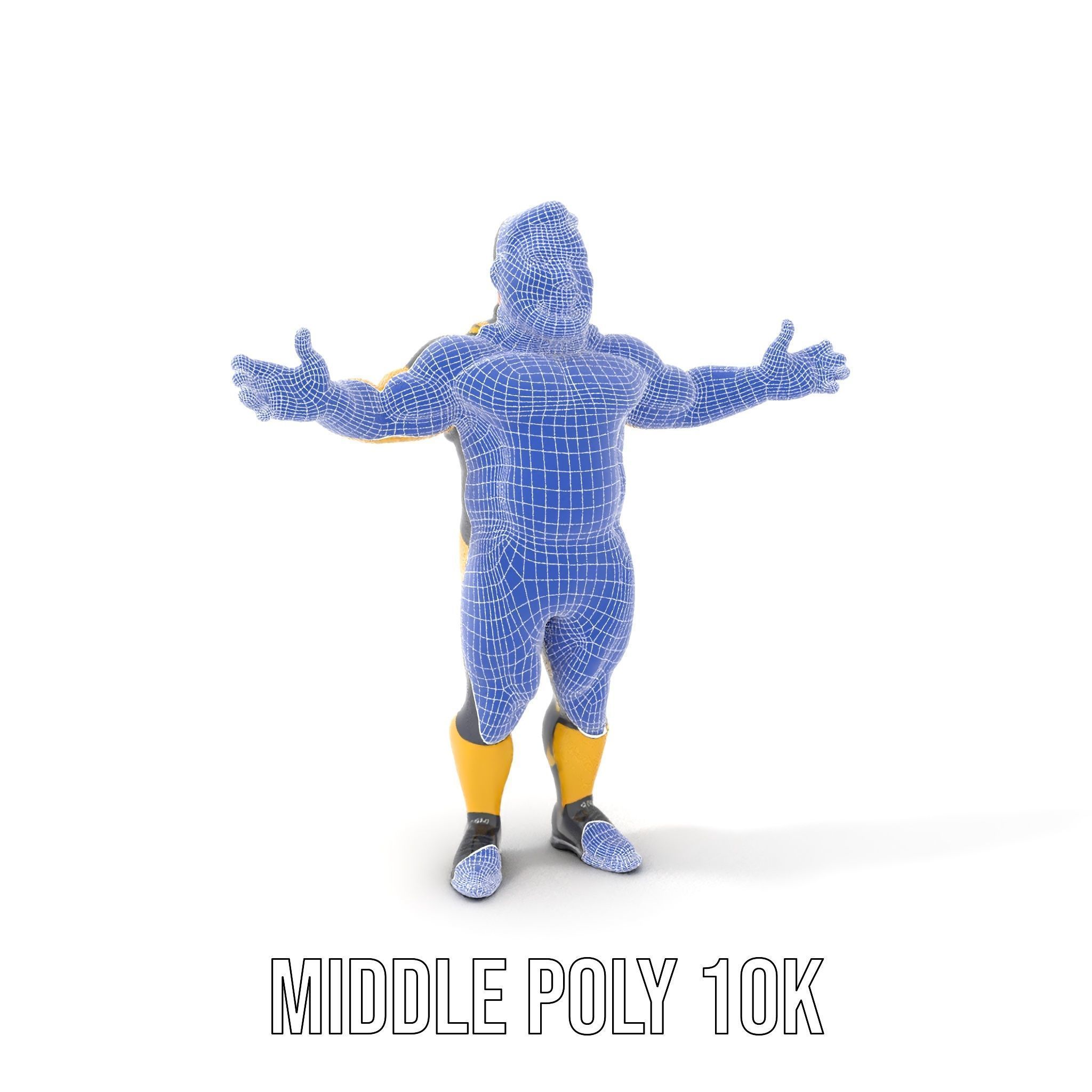 Energetic Racing Hero Rigged and Animated D Character Model Low-poly 3D model_21