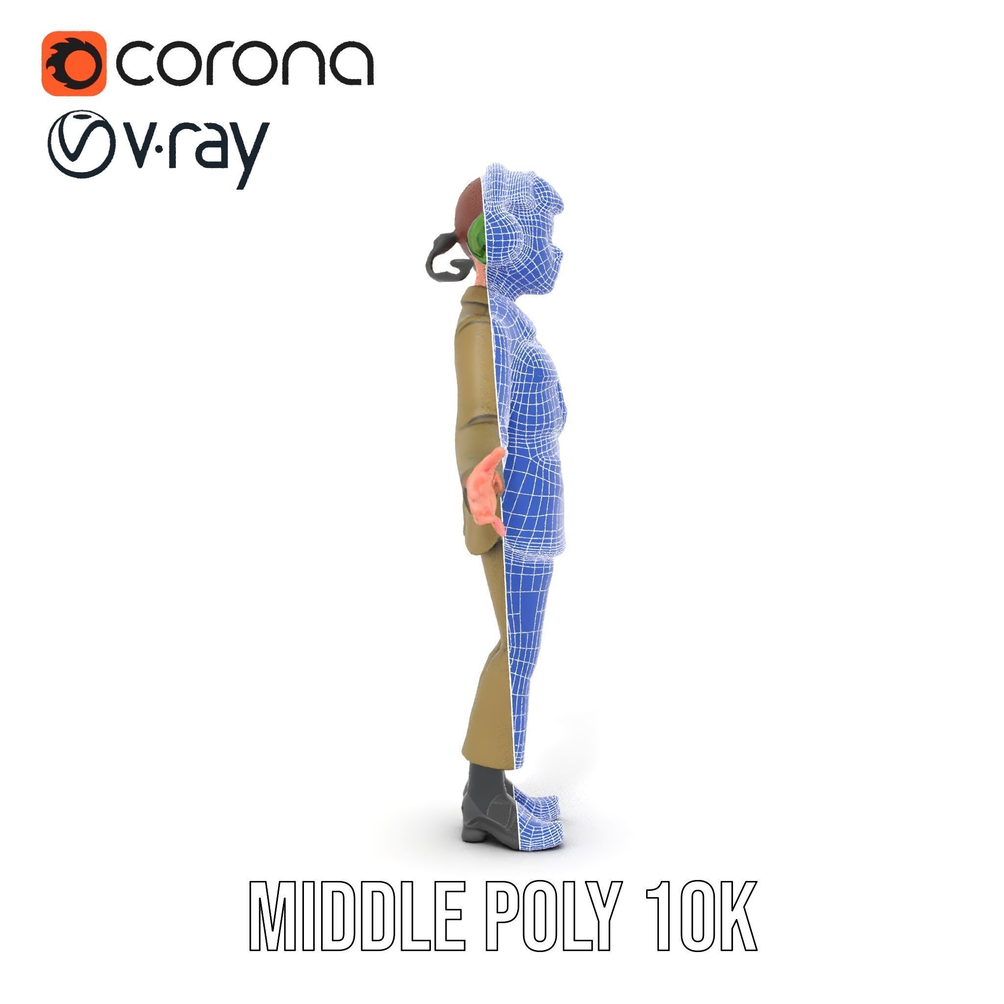 Animated Female Soldier Character Model Rigged and Ready Low-poly 3D model_17