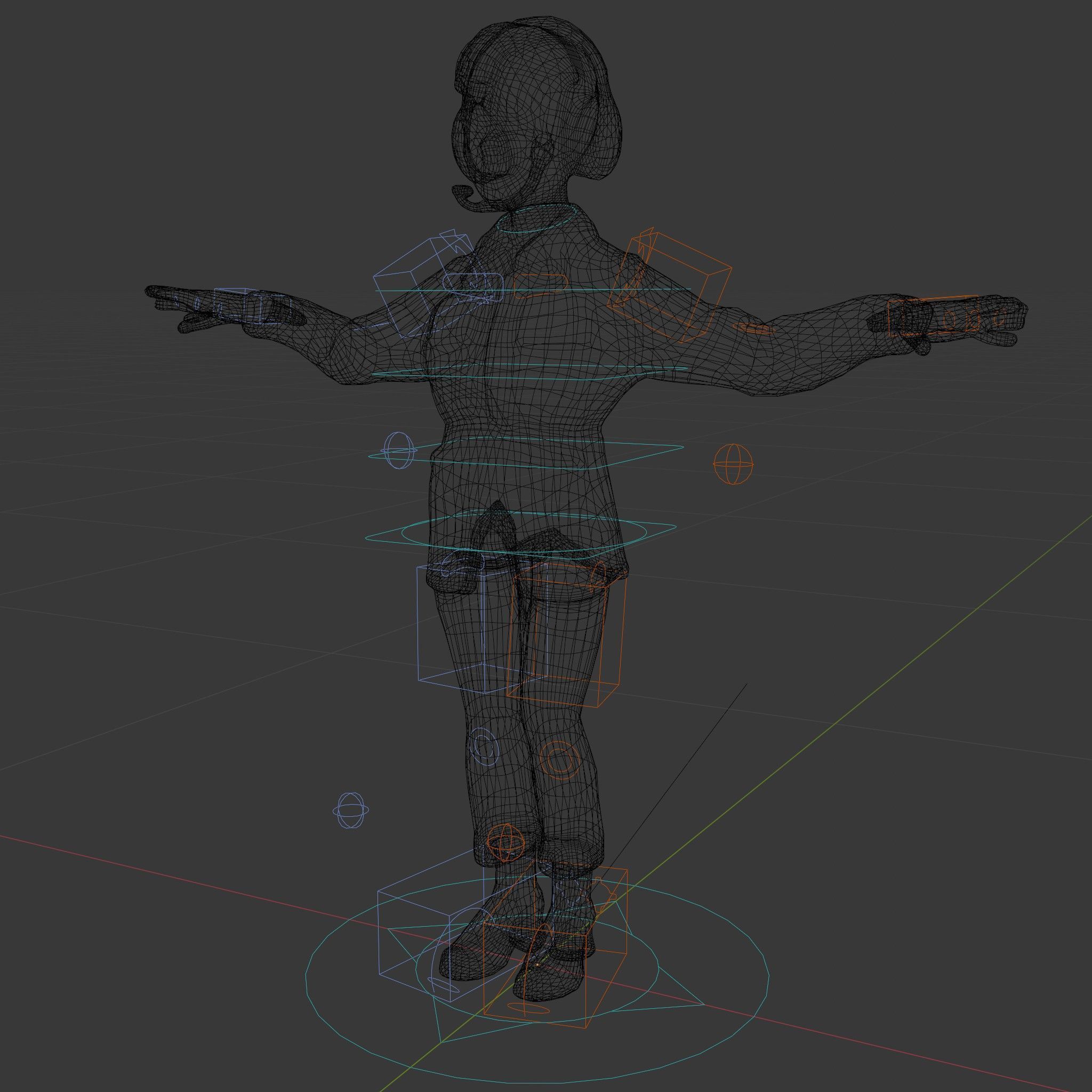 Animated Female Soldier Character Model Rigged and Ready Low-poly 3D model_5