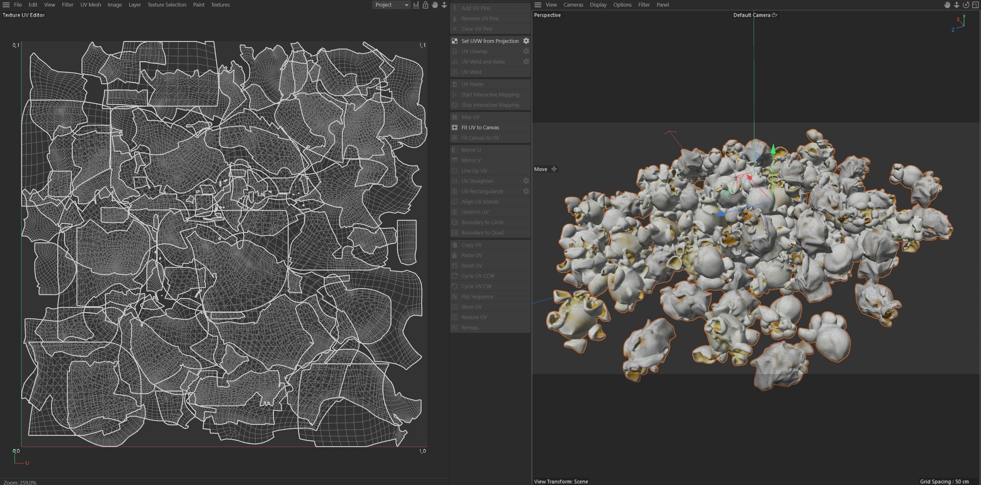 Popcorn pile Low-poly 3D model_6