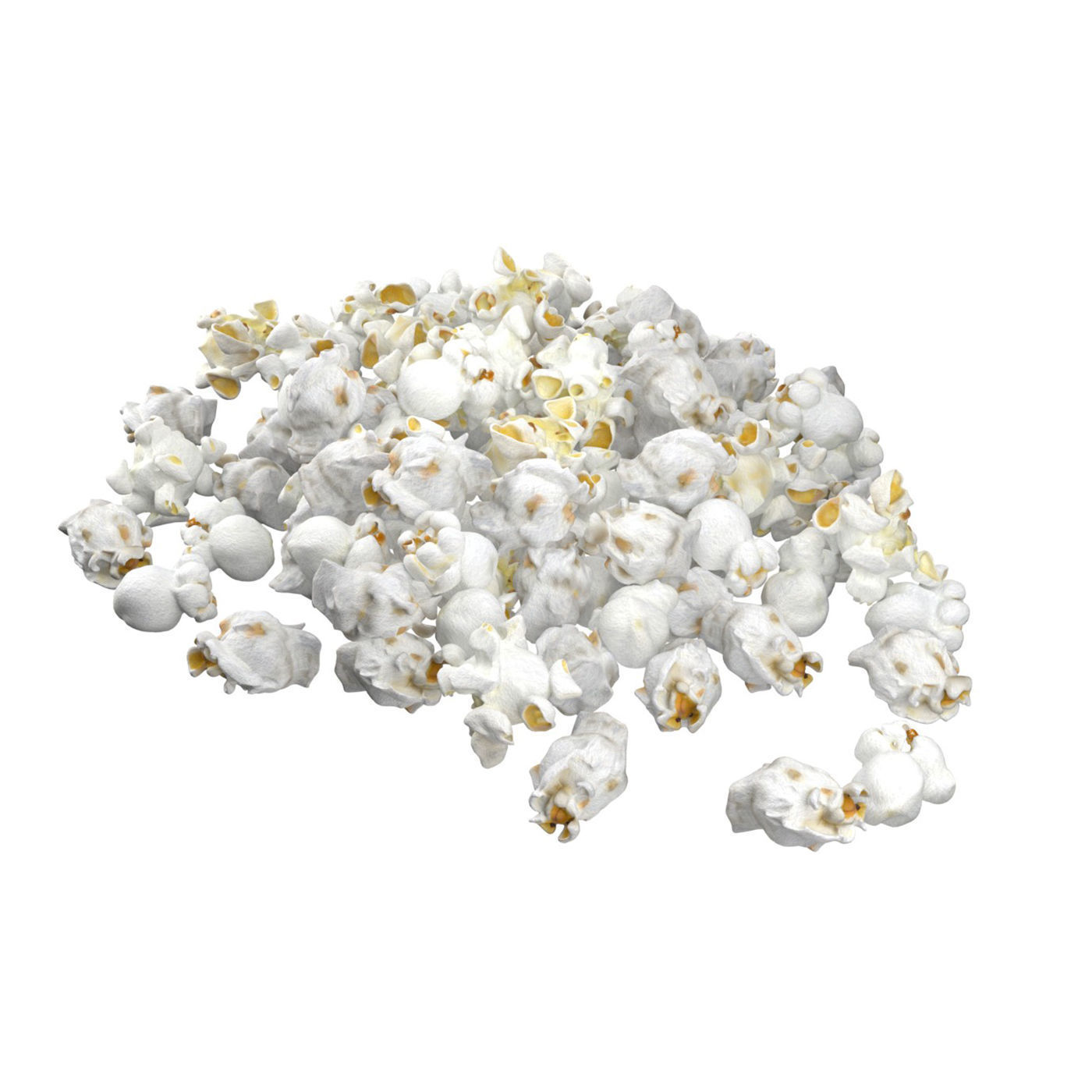 Popcorn pile Low-poly 3D model_5