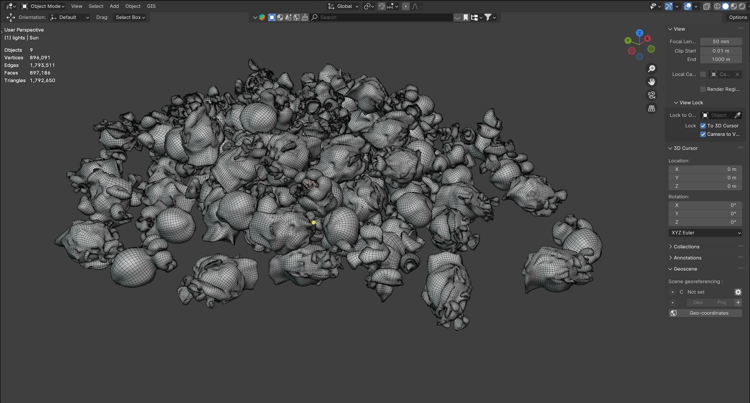 Popcorn pile Low-poly 3D model_7
