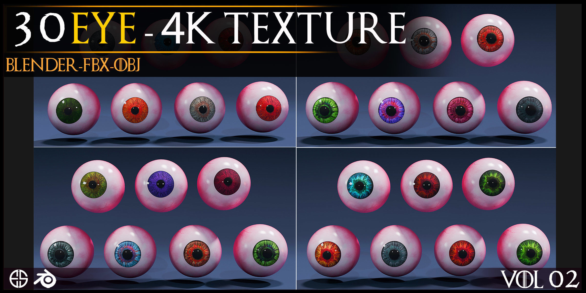 Eys-4K Texture-Character Eye-Realistic Eye-30 Realistic-Vol 02 Low-poly 3D model_7