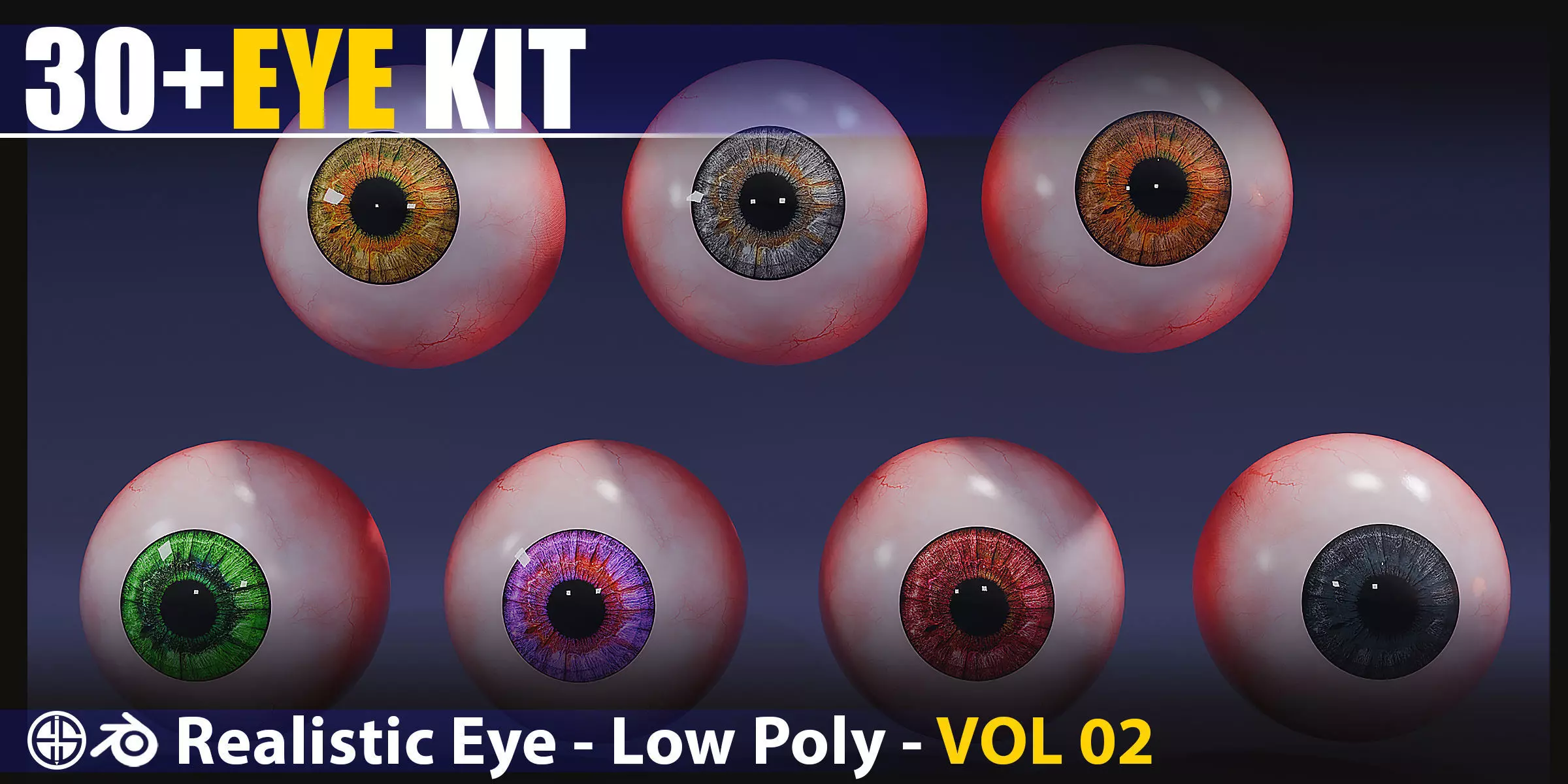Eys-4K Texture-Character Eye-Realistic Eye-30 Realistic-Vol 02 Low-poly 3D model_0