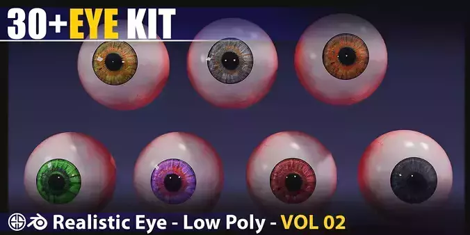 Eys-4K Texture-Character Eye-Realistic Eye-30 Realistic-Vol 02 Low-poly 3D model